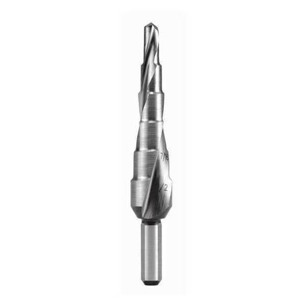 HSS Step Drill -Co5, Size 1, 3/16 -1/2", Ruko, Mfr#: 101701E