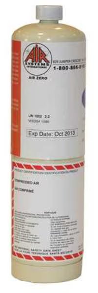 Calibration Gas Cylinder, Zero Air, 17L, Air Systems Intl, Mfr#: BBG-00