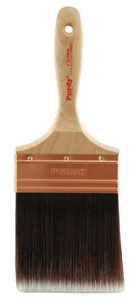 4" Flat Sash Paint Brush, Nylon/Polyester Bristle, Hardwood Handle, Purdy, Mfr#: 144400340