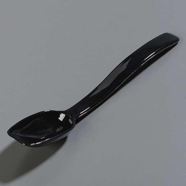 Solid Spoon, Black, 8 In, PK12, Carlisle Foodservice, Mfr#: 446003