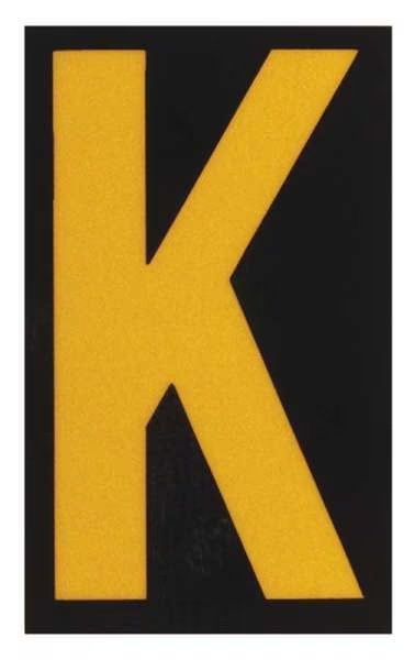 Reflective Numbers And Letters, K, PK25, Brady, Mfr#: 5000-K