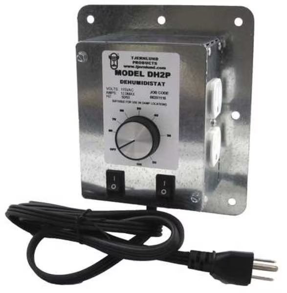 Dehumidistat, 115V, Plug In, Tjernlund Products, Mfr#: DH2P