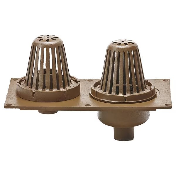 2" Pipe Dia. Cast Iron Roof Drain, Smith Light Commercial, Mfr#: 148-Y02