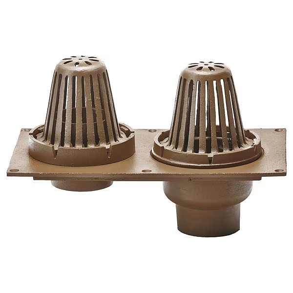 4" Pipe Dia. Cast Iron Roof Drain, Smith Light Commercial, Mfr#: 148-Y04