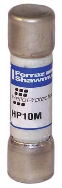 Solar Fuse, HP10M Series, 12A, Fast-Acting, Not Rated, Cylindrical, Mersen, Mfr#: HP10M12