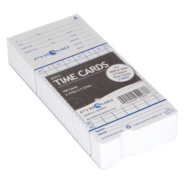 Time Card, PK100, Pyramid, Mfr#: 42415