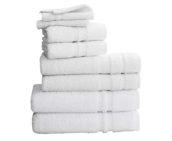 Bath Towel, 24 x 48 In, White, PK12, Martex, Mfr#: 7131786