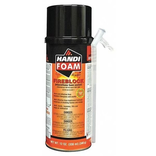 Spray Foam Sealant, 12 oz, Orange, 12 PK, Handi-Foam, Mfr#: P30033G