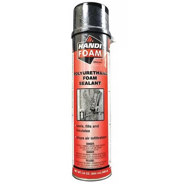 Spray Foam Sealant, 24 oz, Cream, 12 PK, Handi-Foam, Mfr#: P30107G
