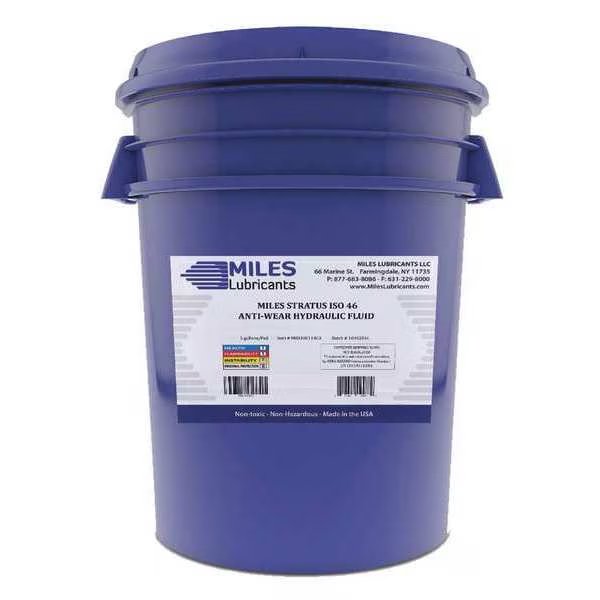 5 gal. Pail, Anti-Wear Hydraulic Fluid, 46 ISO Viscosity, Miles Lubricants, Mfr#: M0010011403