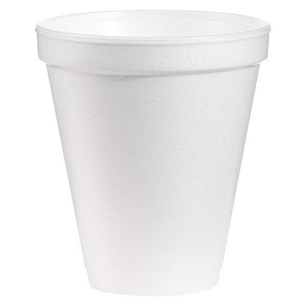 Disposable Cold/Hot Cup 12 oz. White, Foam, Pk1000, Dart, Mfr#: 12J16