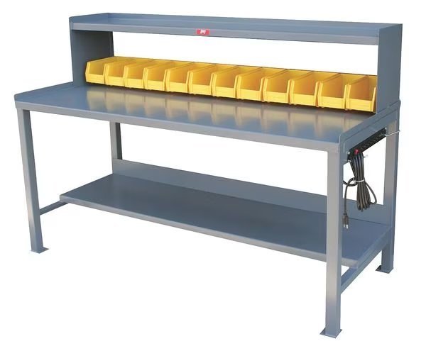 Heavy Duty Fixed Work Bench, Steel, 72" W, 34" Height, 3000 lb., Straight, Jamco, Mfr#: WC472GP
