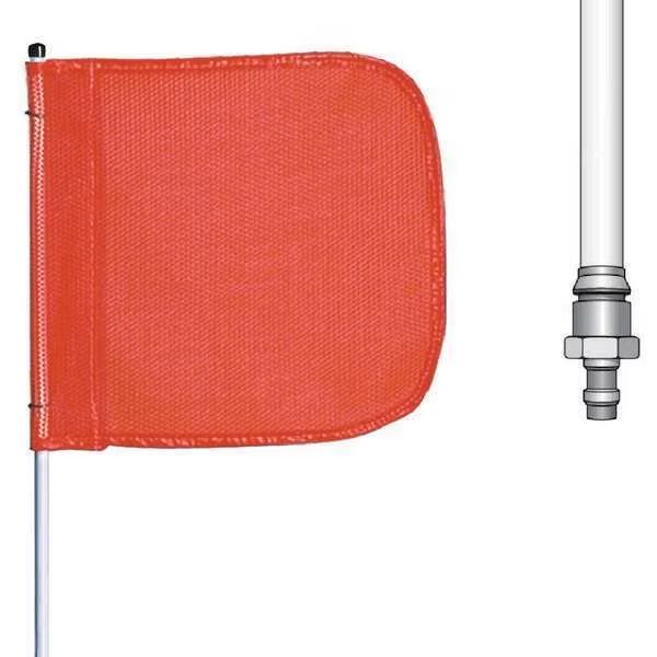Warning Whip, 3 ft., Includes Flag, Checkers, Mfr#: FS3-QD-O
