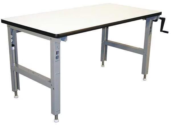 Hand Crank Workbench, Laminate, 60 in W, 30 in to 42 in Height, 750 lb, Straight, Pro-Line, Mfr#: IWELH6036P