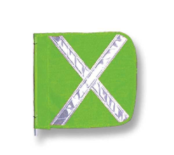HD Flag, Reflexite X, 12x12 In, Green, Checkers, Mfr#: FS9025-G
