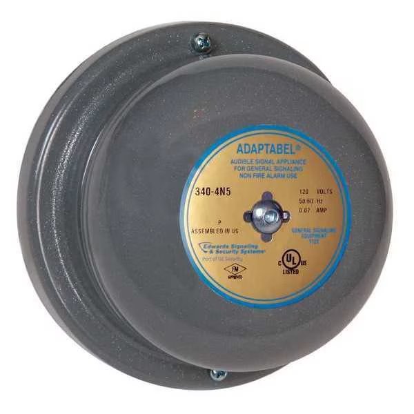 Bell, 120VAC, 0.062A, Gray, Edwards Signaling, Mfr#: 340-4N5