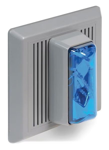 Horn Strobe, Blue, 5-1/2 In. H, 120VAC, Edwards Signaling, Mfr#: 868STRB-N5