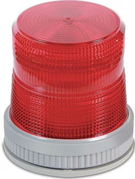 Warning Light, LED, 120VAC, Red, 65 FPM, Edwards Signaling, Mfr#: 105XBRMR120A