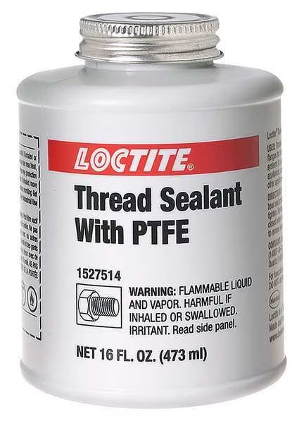 Pipe Thread Sealant, 5113, 16 fl oz, Brush-Top Can, Off-White, Loctite, Mfr#: 1527514