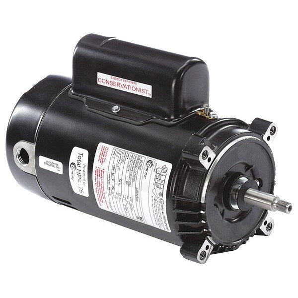 Pool Pump Motor, Capacitor-Start/Run, 3/4 HP, 56J Frame, 3,450 Nameplate RPM, Century, Mfr#: UCT1072V1