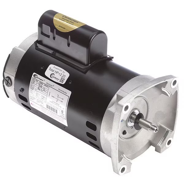 Pool and Spa Pump Motor, Permanent Split Capacitor, 2 HP, 56Y Frame, 3,450 Nameplate RPM, Century, Mfr#: B2855