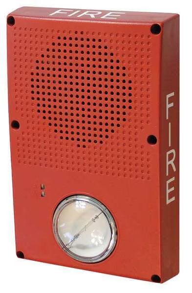 Outdoor Speaker Strobe, Marked Fire, Red, Edwards Signaling, Mfr#: WG4RF-SVMHC