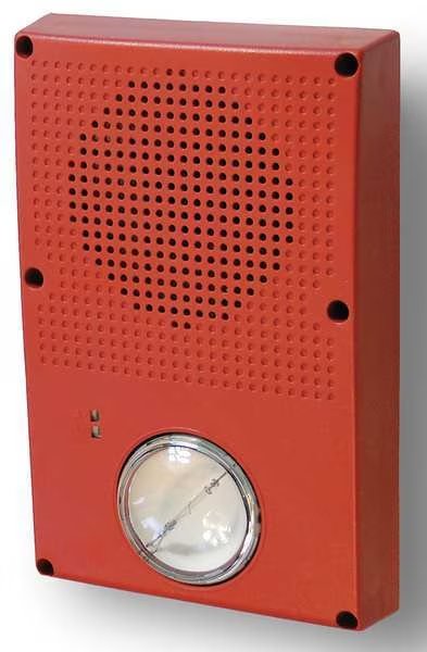 Outdoor Speaker Strobe, Red, Edwards Signaling, Mfr#: WG4RN-SVMHC