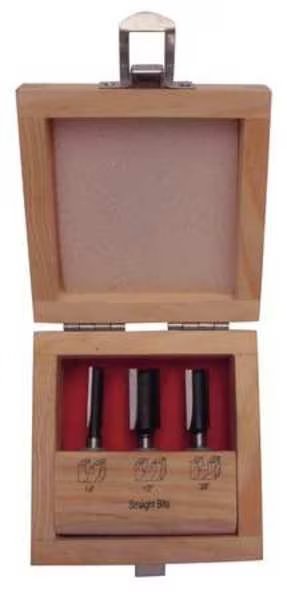 Router Bit Set, Straight, 3 Pc, EnjoyTool Select, Mfr#: 16Y597