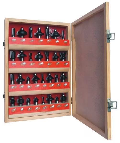 Router Bit Set, Super Delux, 1/2S, 30 Pc, EnjoyTool Select, Mfr#: 16Y605