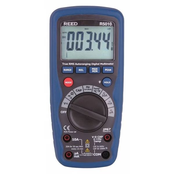 True RMS Waterproof Digital Multimeter, Reed Instruments, Mfr#: R5010