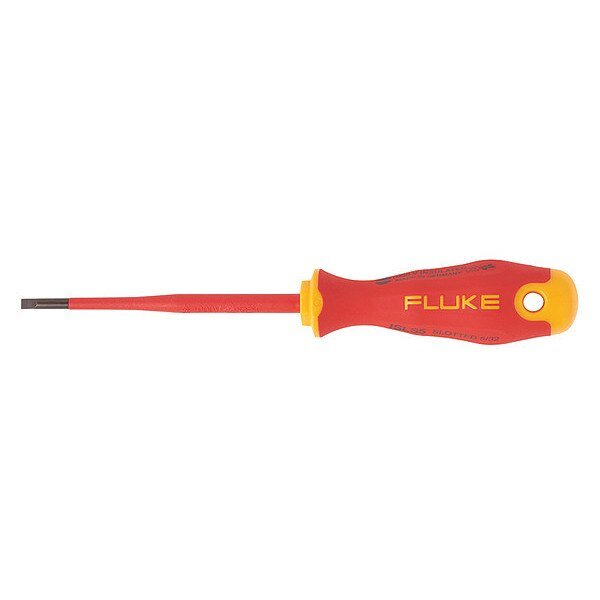 Insulated Slotted Screwdriver 5/32 in Round, Fluke, Mfr#: ISLS5