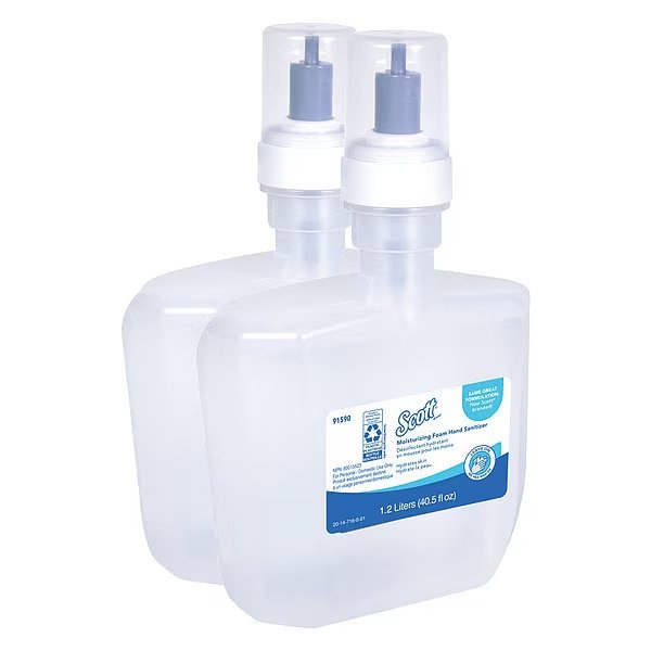 Moisturizing Foam Hand Sanitizer, 1.2 L Refills for KCP ICON & Scott Automatic Dispensers, 2 Bottles, Kimberly-Clark Professional, Mfr#: 91590