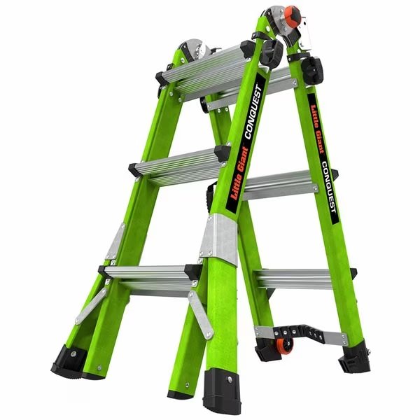 Multipurpose Ladder, Fiberglass, 32 lb, Little Giant Ladders, Mfr#: 17113-001