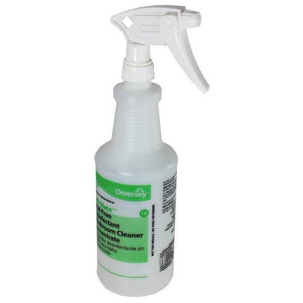 32 oz. Clear, Preprinted Trigger Spray Bottle, 12 Pack, Color: White/clear, Diversey, Mfr#: 130258
