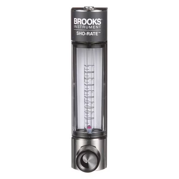 Flowmeter, Air, .1 to 1 LPM, Glass, Brooks, Mfr#: 1250AD6042ALSVV