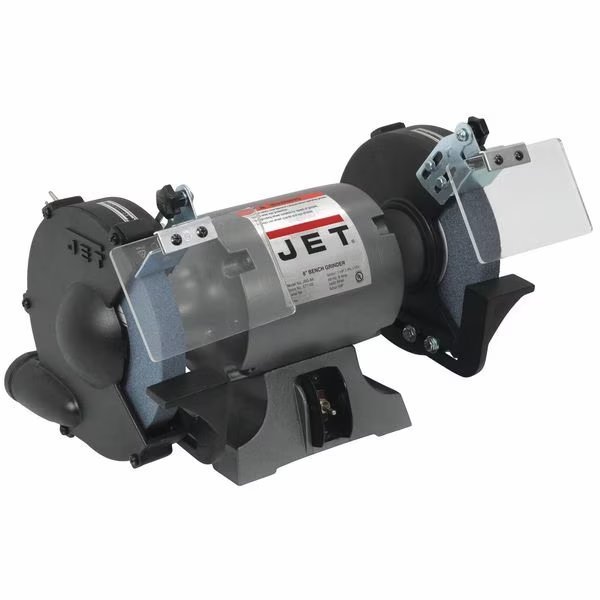 Bench Grinder, 8 in Max. Wheel Dia, 1 in Max. Wheel Thickness, 36/60 Grinding Wheel Grit, Jet, Mfr#: 577102