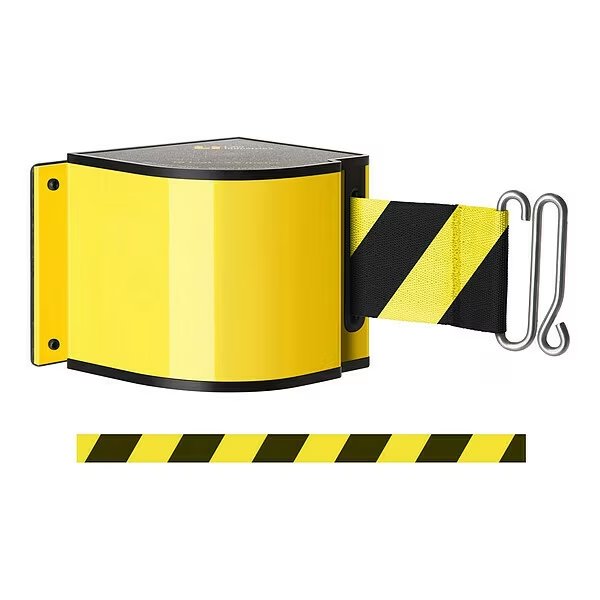 Retractable Belt Barrier, Powder Coated, Lavi Industries, Mfr#: 50-3016U/YL/18/SF
