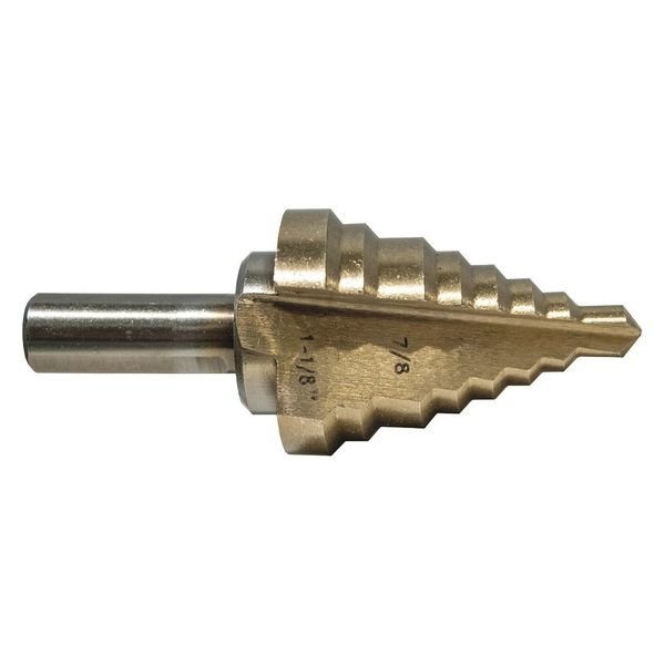 HSS Step Drill Bit #9, 7/8-1-1/8", Century Drill & Tool, Mfr#: 27205