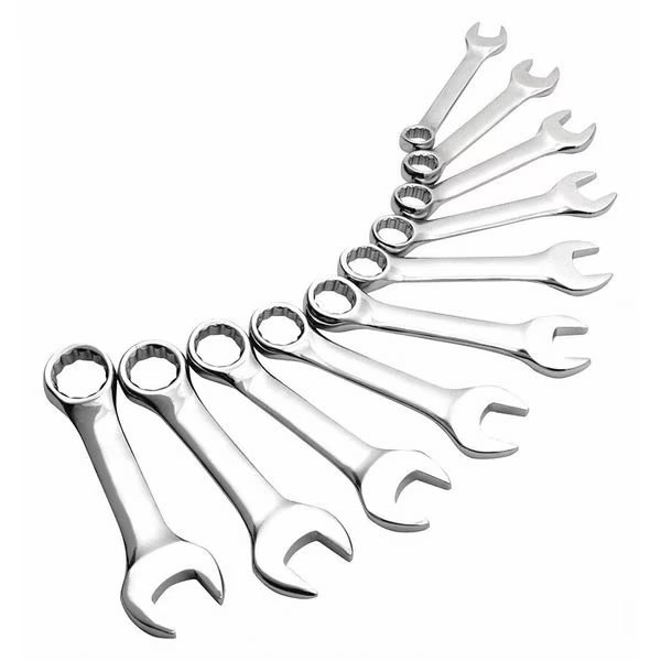 Master Stubby Combo Wrench Set, 10 pcs., Sunex, Mfr#: 9930M