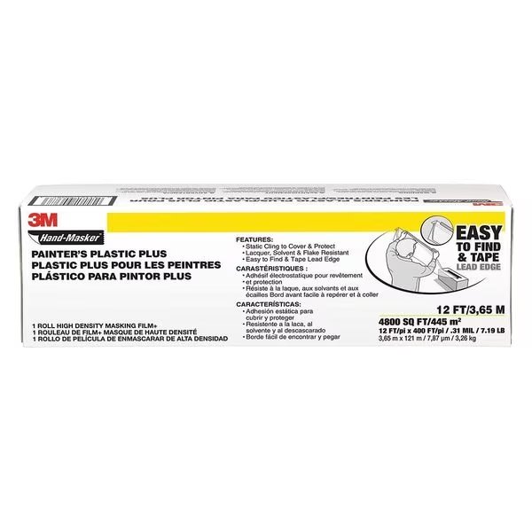 Painters Plastic Plus, 12 ft. x 400 ft., Scotch, Mfr#: MFB-12