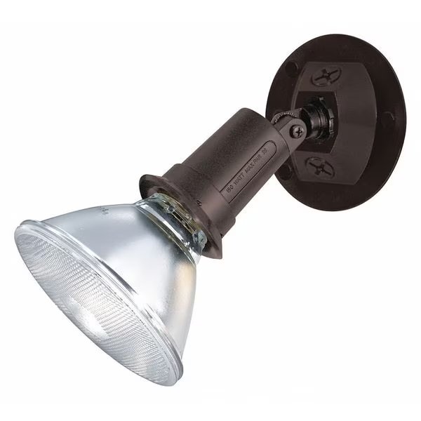 1-Light - 5in. - Flood-Light Exterior - PAR38 with Adjustable Swivel - Bronze Finish, Nuvo, Mfr#: SF76-521