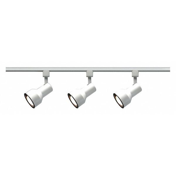 3-Light, R30, Step Cylinder Track Kit, 4 foot Track, White, Nuvo, Mfr#: TK320