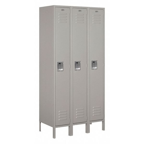 Wardrobe Locker, 36Wx78Hx18"D, 1Tier, Gray, Salsbury Industries, Mfr#: 61368GY-U