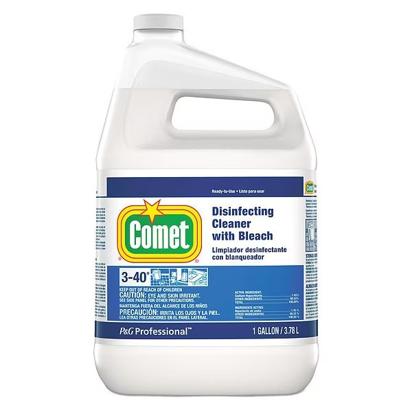Cleaner and Disinfectant, 1 gal. Jug, Unscented, 3 PK, Comet, Mfr#: 24651