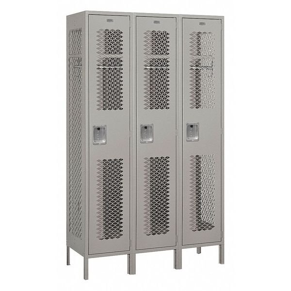 Wardrobe Locker, 45Wx78Hx18"D, 1Tier, Gray, Salsbury Industries, Mfr#: 81368GY-U