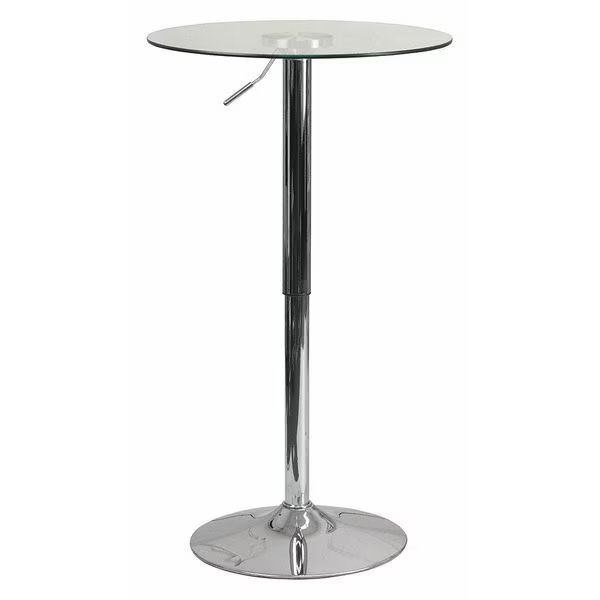Round 23.5" X 23.5" X 41", Glass Top, Clear, Flash Furniture, Mfr#: CH-5-GG