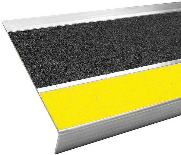 Stair Tread Cover, Black, 42in W, Aluminum, Bold Step, Mfr#: 407NT20042102