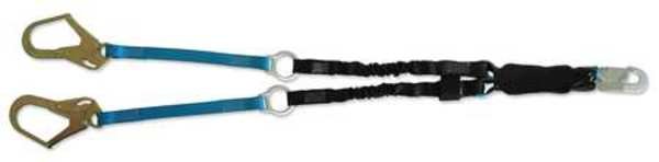 Shock Absorbing Lanyard, 4 ft. 6" to 6 ft., Black, Blue, Tractel, Mfr#: CAY226H/R