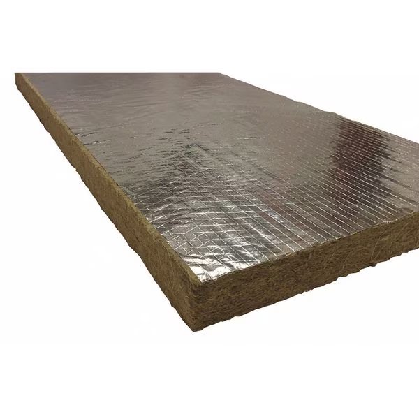 1 in x 48 in x 24 in Mineral Wool/Foil Backing 8#, Dark Brown, Roxul, Mfr#: 40260