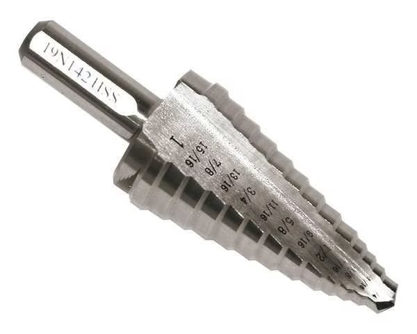 HSS Step Drill Bit 9 Sizes, 1/2-1"